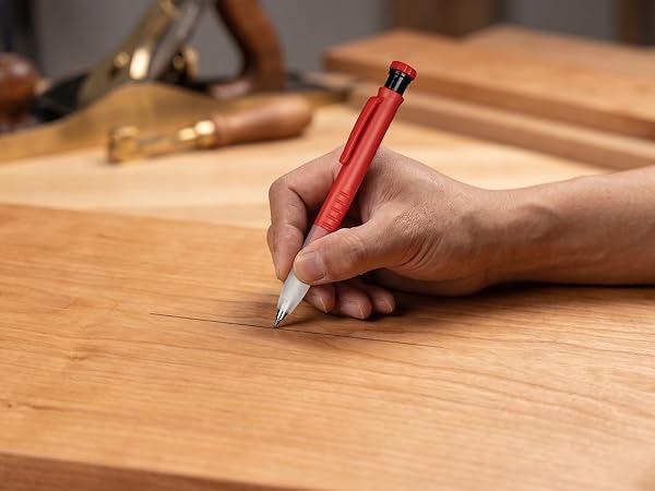 Drawing a precise, fine line on a wooden surface