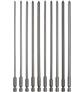 Rocaris 10 Pack Extra Long Phillips Screwdriver Bit Sets, 1/4 Inch Hex Shank Magnetic Screwdriver...