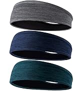 Braylin Men's Headbands, 3-Pack Head Band for Men, Sport Sweatbands for Running Fitness Yoga Cycl...