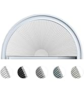 Arch Window Shade Blackout Cellular Shades Half Circle Moon Window Covering No Drill Honeycomb Co...