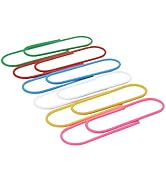 Super Large Paperclips Colored Jumbo - Coideal 30 Pack 4 Inch Mega Paper Clips Holder Vinyl Coate...