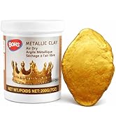 BOHS Golden Metallic Clay - 200g,Air Dry,Shiny - for Item Decoration, Figures,Props Sculpting Mat...