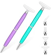benote Diamond Art Pen Tools, 2 Sets Ergonomic Diamond Art Accessories Pens Metal Screw Thread Mu...