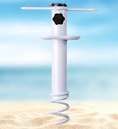 AMMSUN Beach Umbrella Sand Anchor, Metal Heavy Duty Outdoor Umbrella Base with Ground Anchor