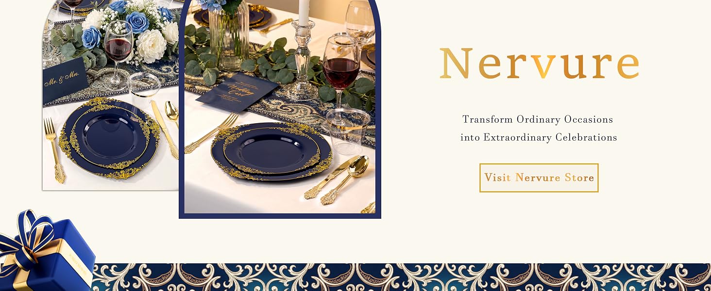 blue dinnerware set