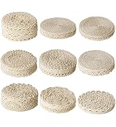 ZNZAKKA 54 Yards Beige Lace Ribbon Vintage Sewing Crochet Ribbon Trimming for DIY Scrapbooking We...