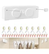 SIWUKEH Retractable Clothesline Indoor/Outdoor,Anti-Sag for Drying Clothes line Retracting Indoor...