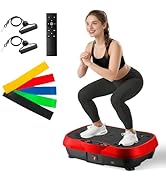ALSO GO Vibration Plate Exercise Machine, 10 Modes & 200-Level Vibration Platform for Weight Loss...