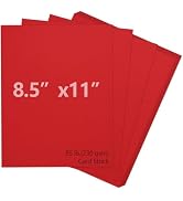 Joyberg Red Cardstock 8.5 x 11, 230gsm Cover Cardstock Paper, 85 Lb Heavy Card Stock for Printer,...