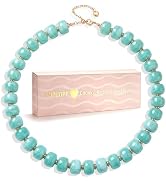 POPLOPP Chunky Beaded Necklaces for Women Boho Large Bead Choker Necklace Fashion Trendy Summer B...
