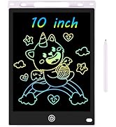 10 Inch LCD Writing Tablet - Colorful Electronic Drawing Pad & Doodle Board for Kids Ages 3-8, Er...