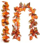 CCINEE Maple Leaf String Lights,Fall Hanging Garland Autumn Decor for Halloween Thanksgiving Fall...
