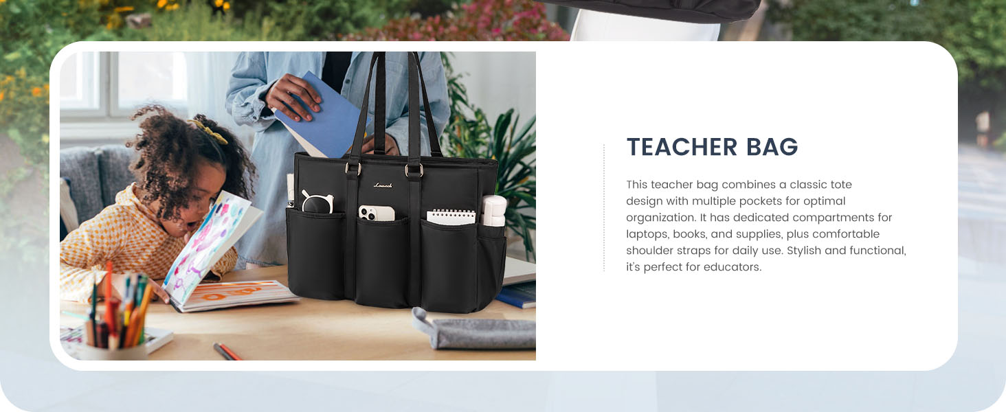 LOVEVOOK Laptop Tote Bag for Women Work, Teacher Nurse Bag, Utility Computer Bag Purse Handbag