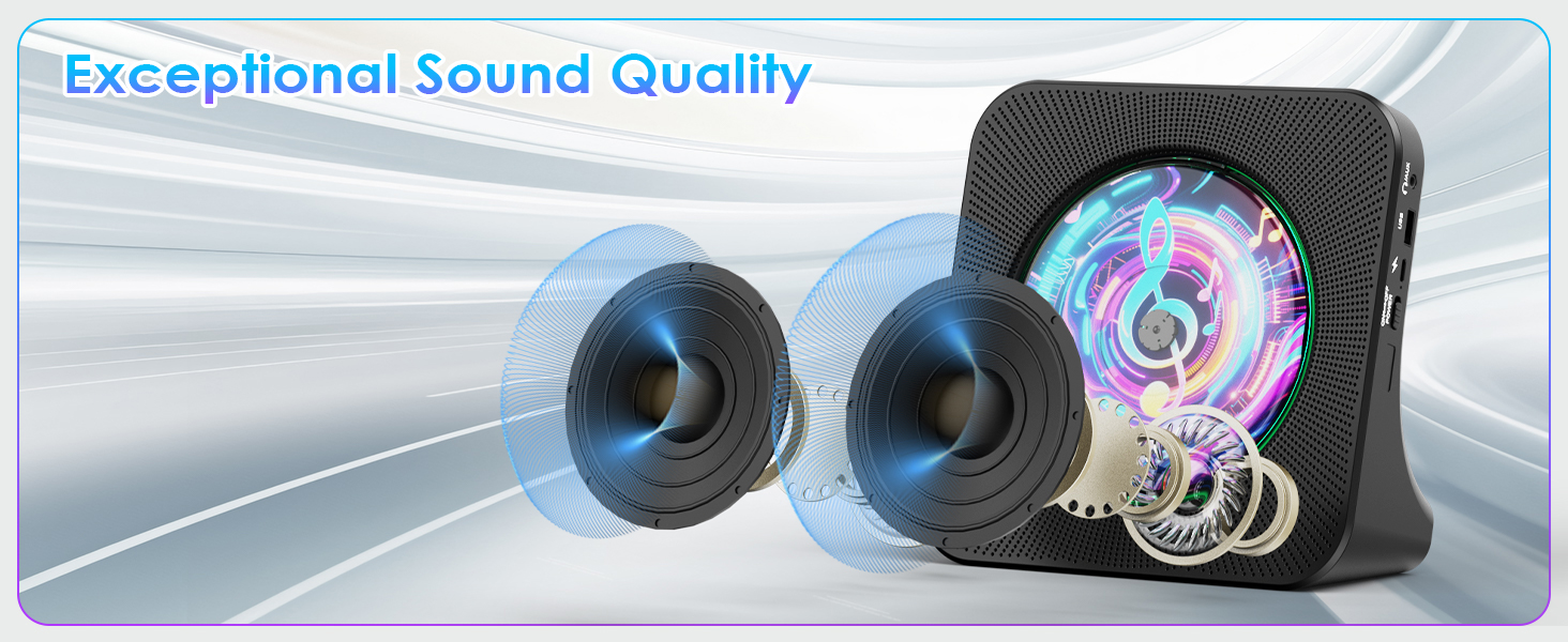 Portable cd player with bluetooth