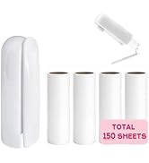 Mini Lint Roller with 150 Sheets, Travel Size Portable Lint Roller Compact Pet Hair Remover with ...