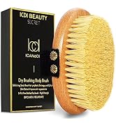 ICANdOIT-High Strength Dry Body Brush for Skin,Natural Bristle Exfoliating Massage Brush for Cell...