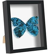 Picrit Shadow Box Frame 8x10, Display Case Box with High Definition Real Glass and Black Back for...