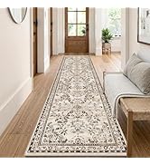 Yamaziot Washable Runner Rug 2x8 – Non Slip Boho Floral Hallway Runner Rug with Rubber Backing, L...