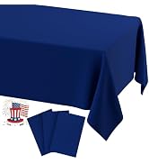 Smiry Disposable Table Cloth 3 Pack, 54 x 108 Inch Waterproof Plastic Tablecloth, Decorative Rect...