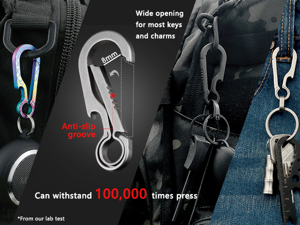 titanium key clip
