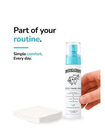 putting bottle back on counter after using