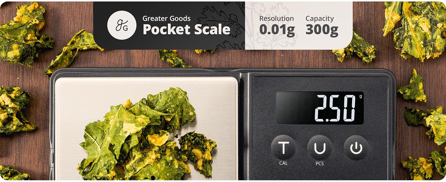 greater goods pocket scale resolution 0.01g capacity 300g keep it covered or contained zero weigh