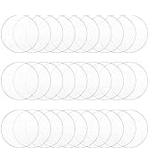 DARENYI 30Pcs 2 inch Clear Acrylic Discs Acrylic Circle Blanks, Round Acrylic Sheets Boards Trans...