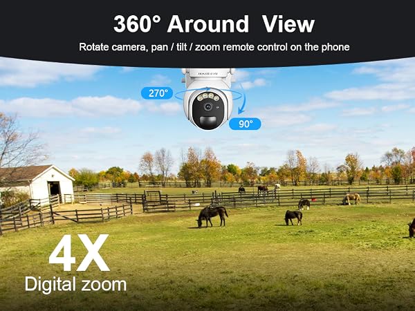 360 camera shows around view with remote mobile control