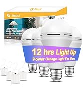Neporal LITE Emergency Rechargeable Light Bulbs A19, Light Up to 48 hrs, Battery Operated Light B...
