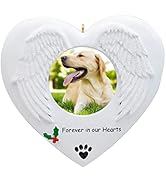 Dog Photo Frame Memorial Ornament - Personalized Dog Christmas Ornaments - Forever in Our Hearts ...