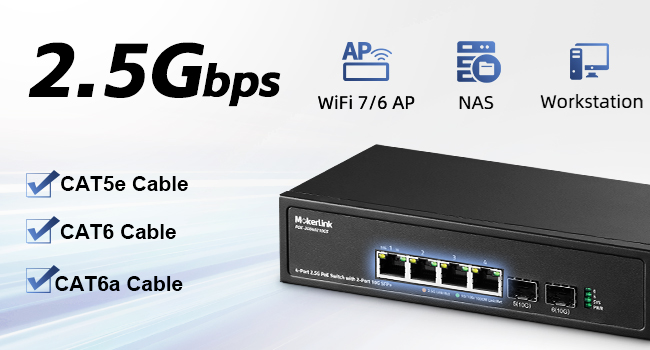 4-Port 2.5G PoE Etherent Switch