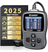 CGSULIT Scan Tool SC204 OBD2 Scanner, Check Engine Light Code Reader with Reset, One-Click I/M, C...