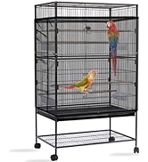 Daoeny Bird Cage Seed Catcher, Large Bird Cage Cover, Adjustable Soft Airy Nylon Mesh Net, Birdca...