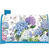 Inisajace Spring Mailbox Covers Magnetic, Floral Hydrangea Mailbox Cover Standard Size 18" X 21",...