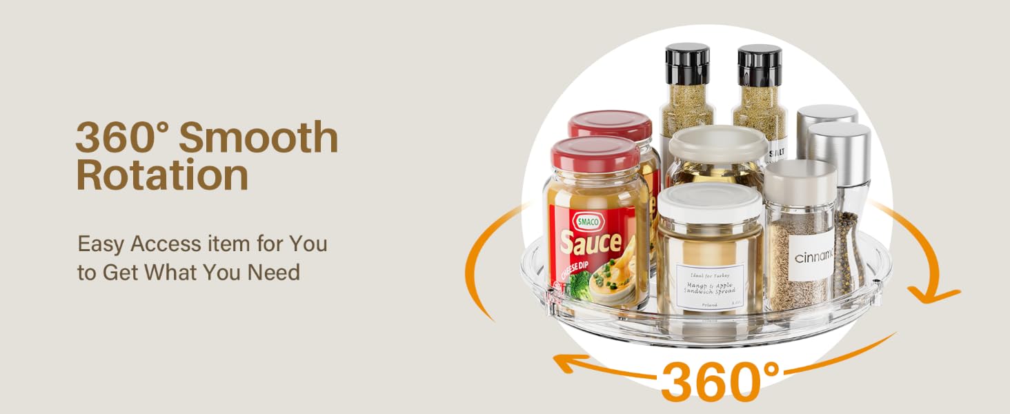 Lazy Susan Organizer for Cabinet