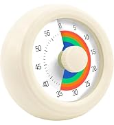 MEPHILIMIA 60 Minute Visual Timer with Silent Operation Visual Countdown Timer Rainbow Disk 60 Mi...