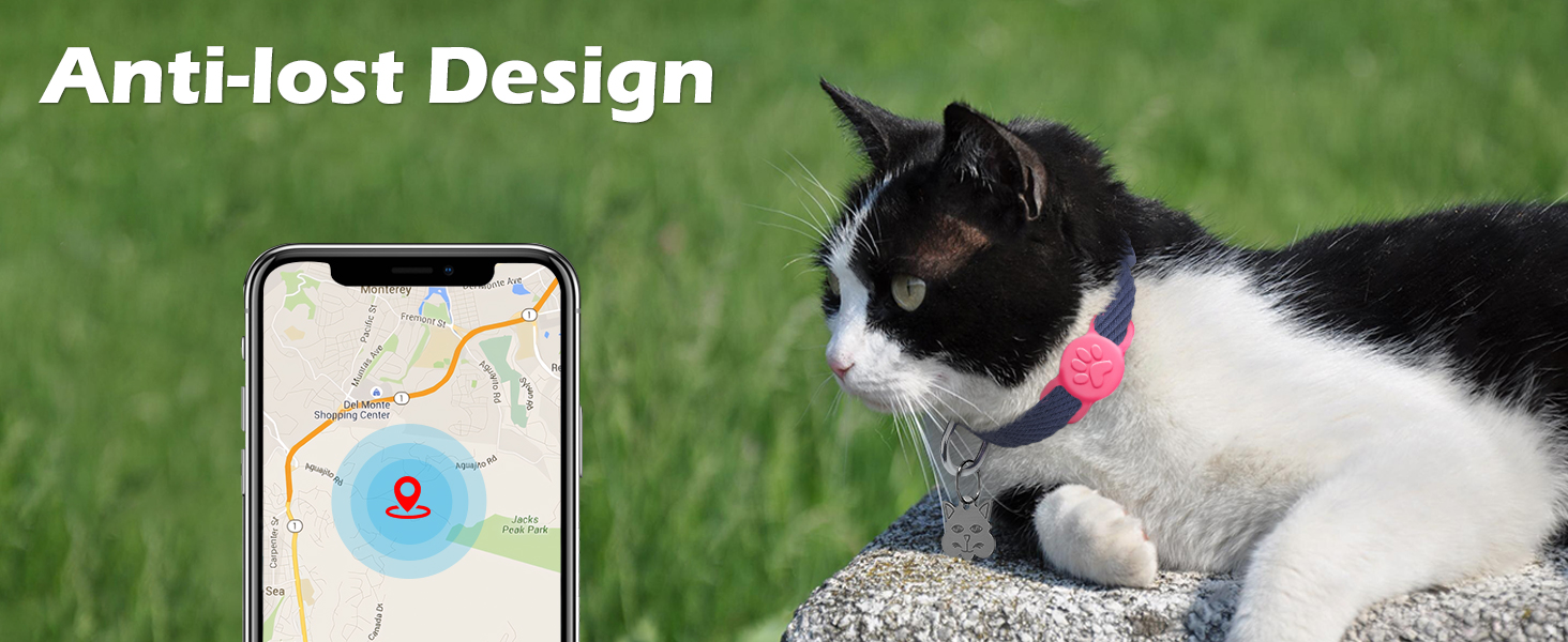 airtag holder with DYNMEOW cotton pet collar