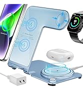 ???????? ?????? Wireless Charger 3 in 1, Charging Station for iPhone 14/13/12/11/Pro/Max/XS/XR/X/...
