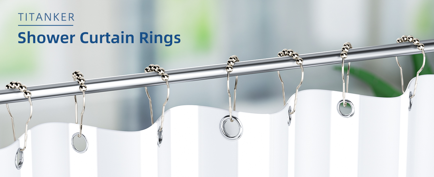 Nickel shower hooks