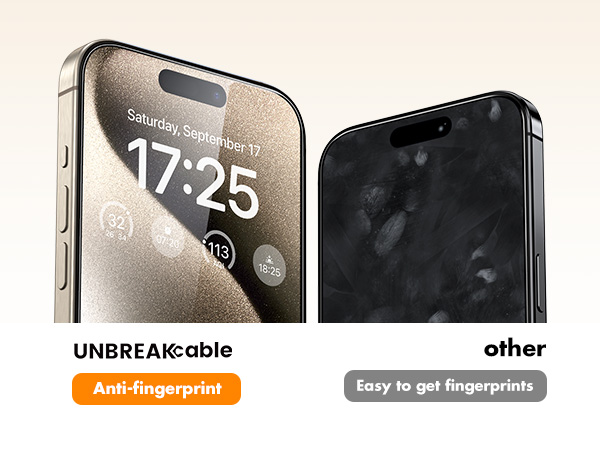 Smartphone screen protector comparison showing anti-fingerprint technology versus standard protection on device displays.
