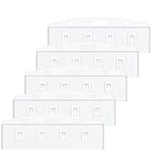 Pawfly Horizontal Half Card Badge Holders with Grippers Hard Transparent Protectors Sleeves Frost...