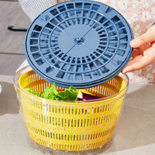 Large Salad Spinner with Serving Bowl and Lid - Effortless Spinning - Lettuce Spinner,
