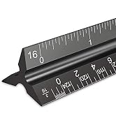 Architectural Scale Ruler, 12" Aluminum Architect Scale, Triangular Scale, Scale Ruler, Triangle ...