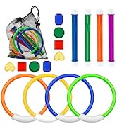 Pool Toys for Kids Ages 8-12 4-8, 16 PCS Pool Diving Toys for Kids Age 3-10, Summer Underwate Swi...