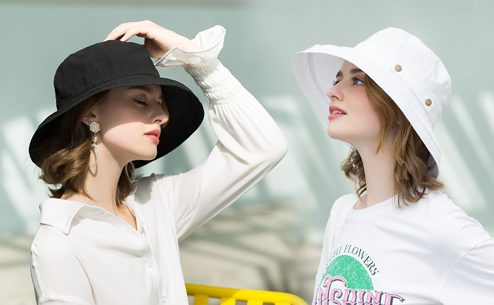 Wide Brim Cotton Hat