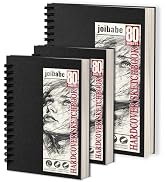 2PACK 5.5x8.5 and 1Pack 9 x 11 inches Hardcover Sketch Book,3 Pack 80-Sheets (68lb/100gsm),Double...