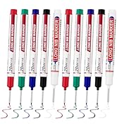 LYXMYGS 10 PCS Long Head Deep Hole Marker Pens,20mm Long Nib Marker, Longs Nose Markers, Waterpro...