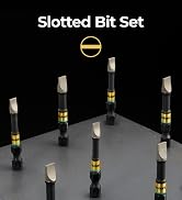 toolant 2 Inch Flat Slotted Bit SL3/16", Magnetic Anti-Slip Impact Screwdriver Bits, 2pcs Impact ...