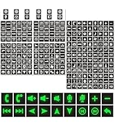 Nilight 1 Set 249PCS Luminous Switch Panel Stickers DIY Night Glow Graphic Text Stickers for Car ...