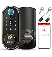 Smart Keyless Entry Door Lock - Fingerprint Electronic Deadbolt Touchscreen Keypad SMONET Biometr...